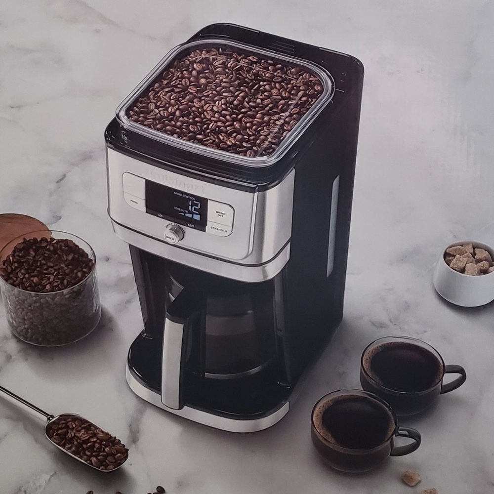 Cuisinart Burr Grind & Brew 12 Cup Coffee Maker Black Silver
